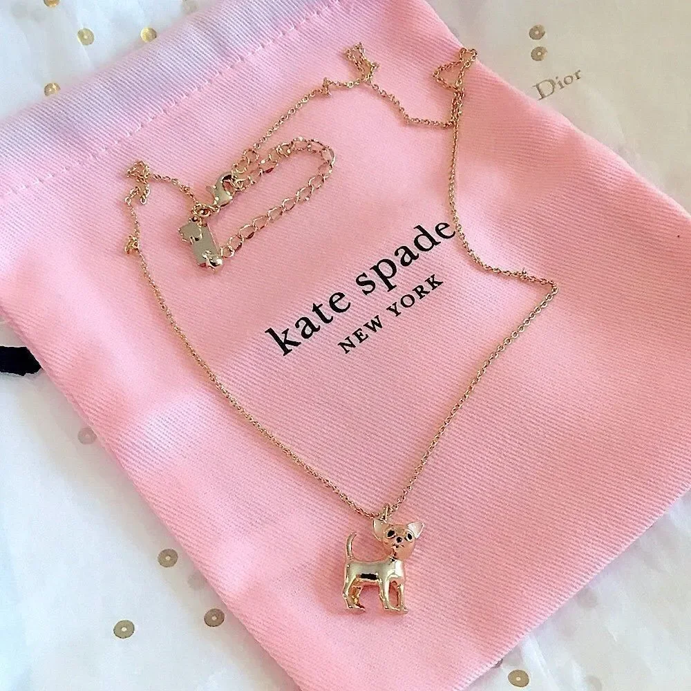 NEW KATE SPADE YO QUIERO TACO CHIHUAHUA NECKLACE